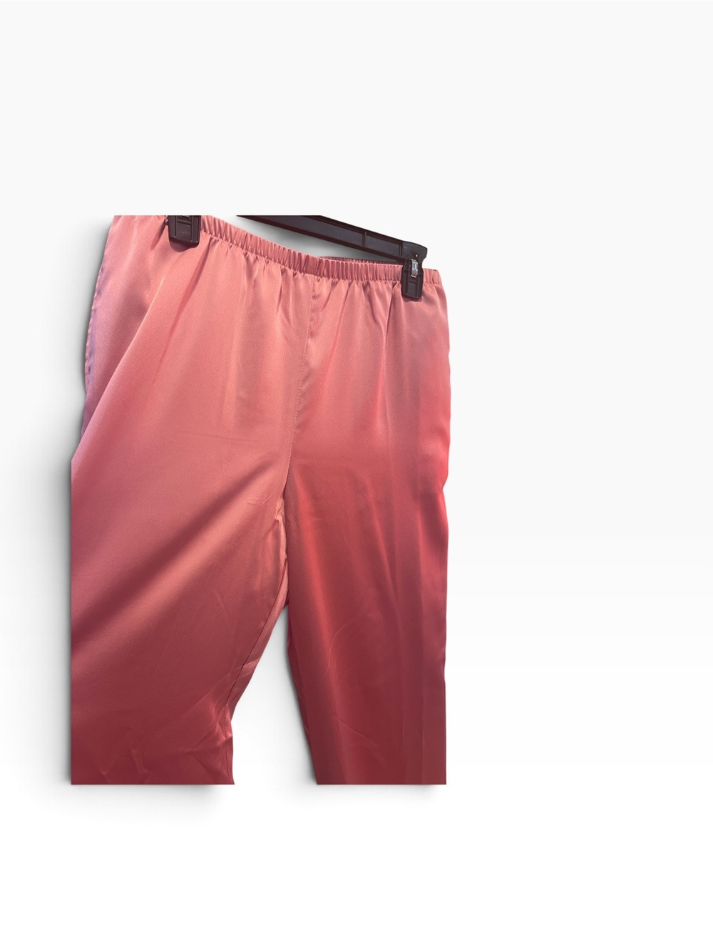 a new day Coral Pink Wide-Leg Satin Pants